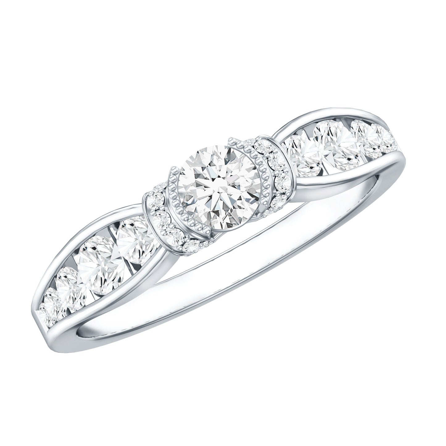 Vintage Style Moissanite Engagement Ring for Women