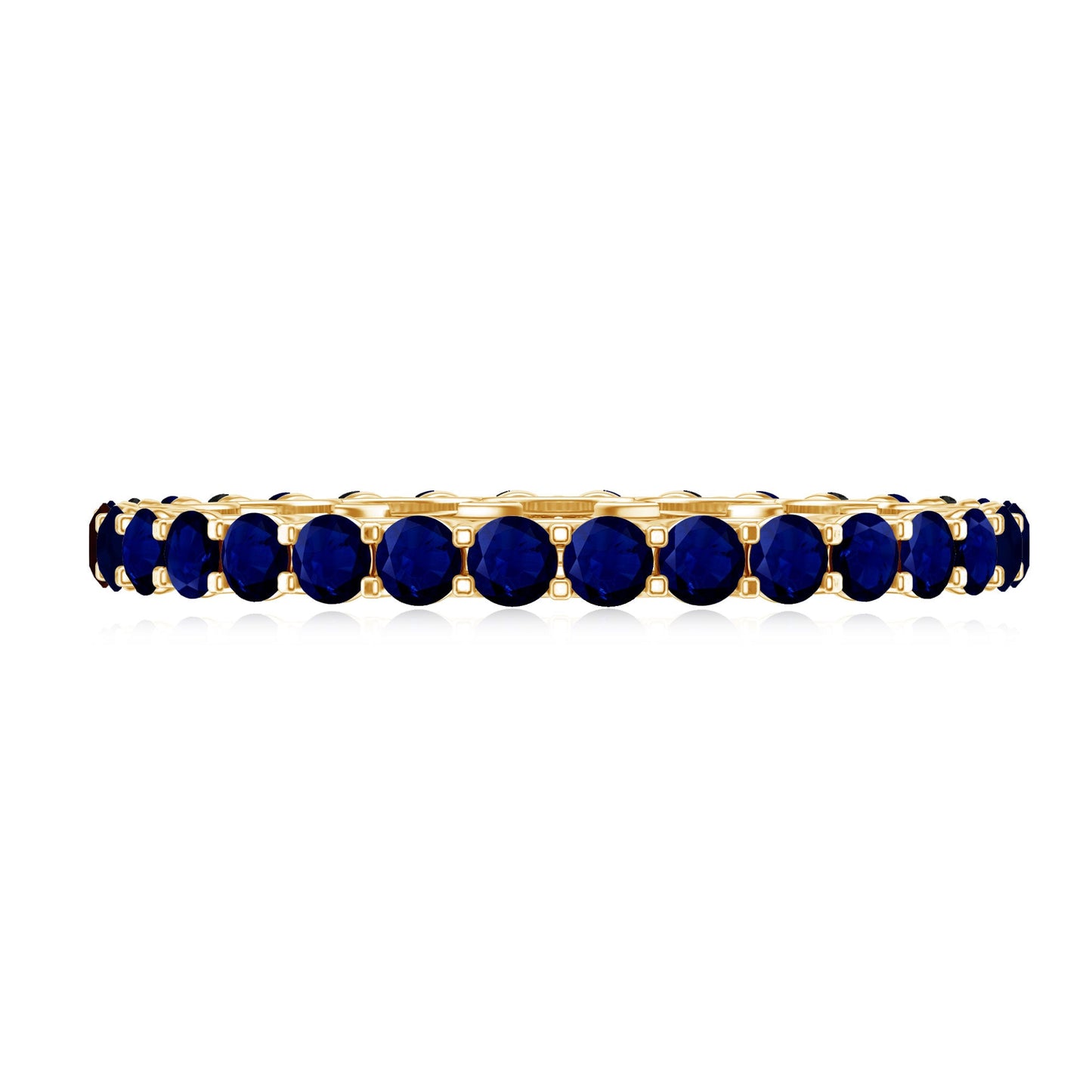 Real Blue Sapphire Full Eternity Ring for Women