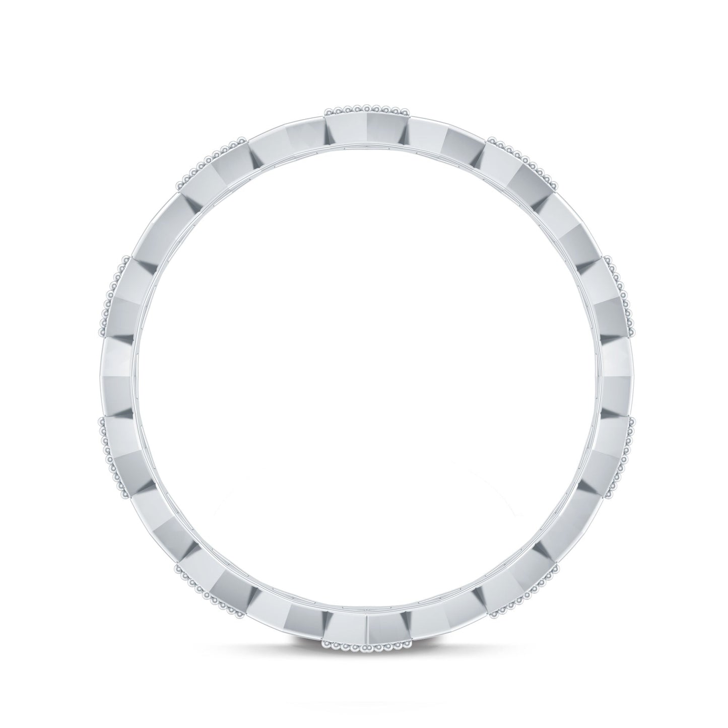 Certified Diamond Geometric Band Ring