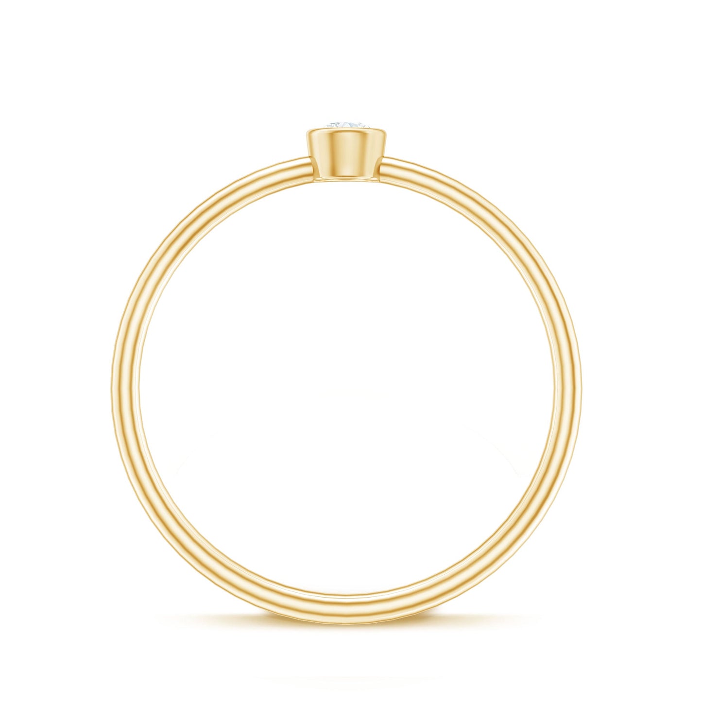 Natural Diamond Dainty Promise Ring in Bezel Setting