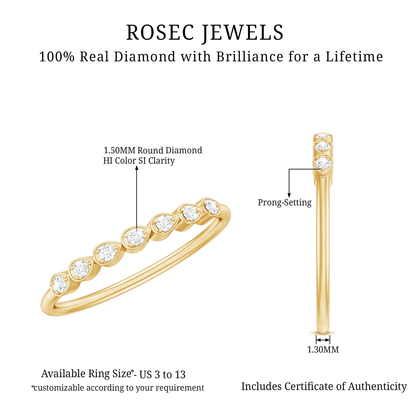 Certified Diamond Seven Stone Promise Ring