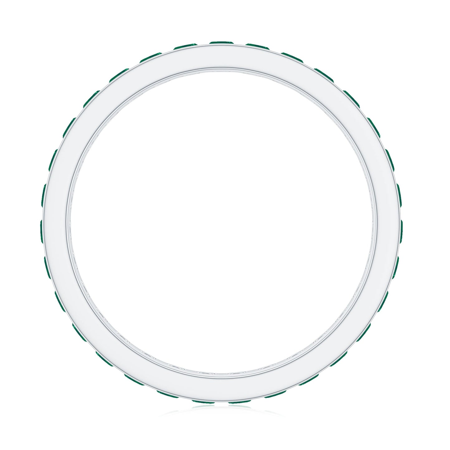 Channel Set Emerald Full Eternity Band Ring for Women