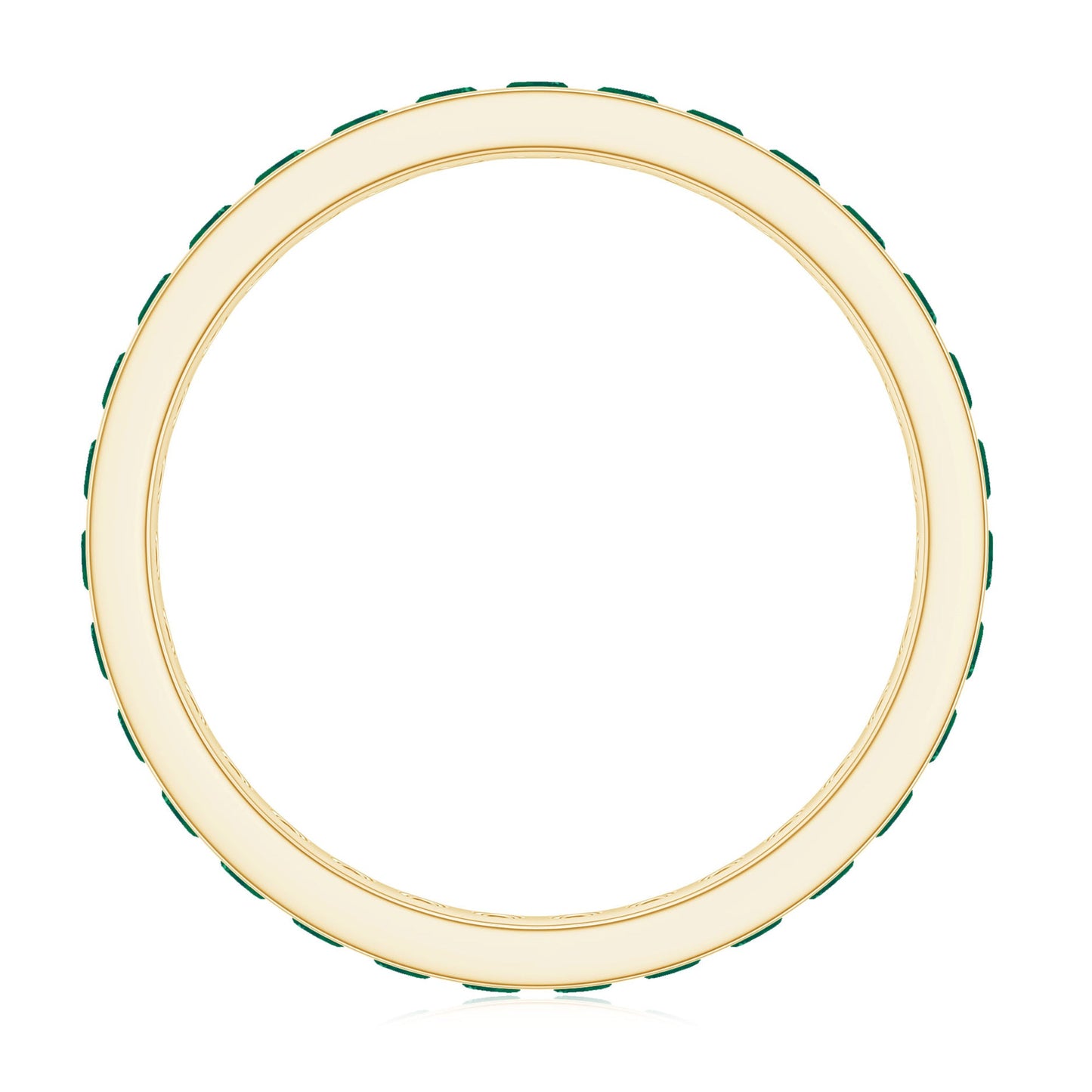 Channel Set Emerald Full Eternity Band Ring for Women