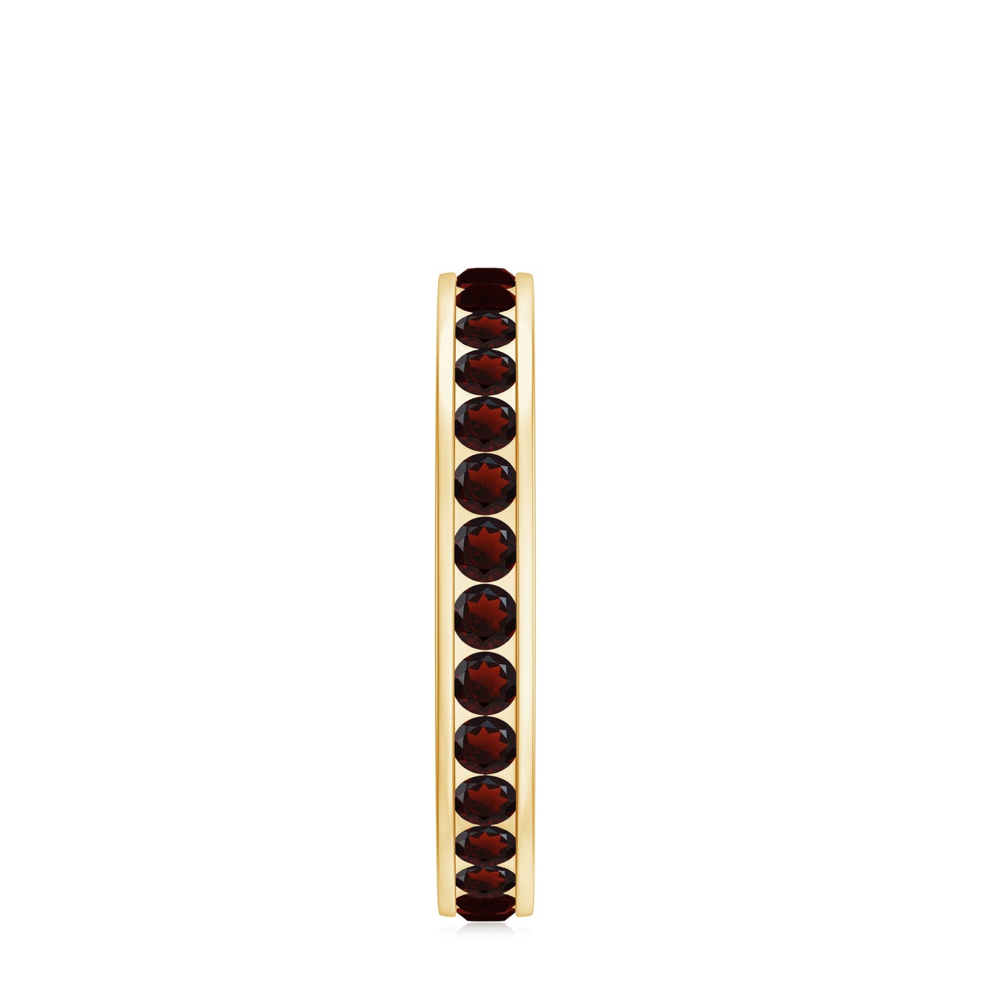 Certified Natural Garnet Eternity Ring in Channel Setting