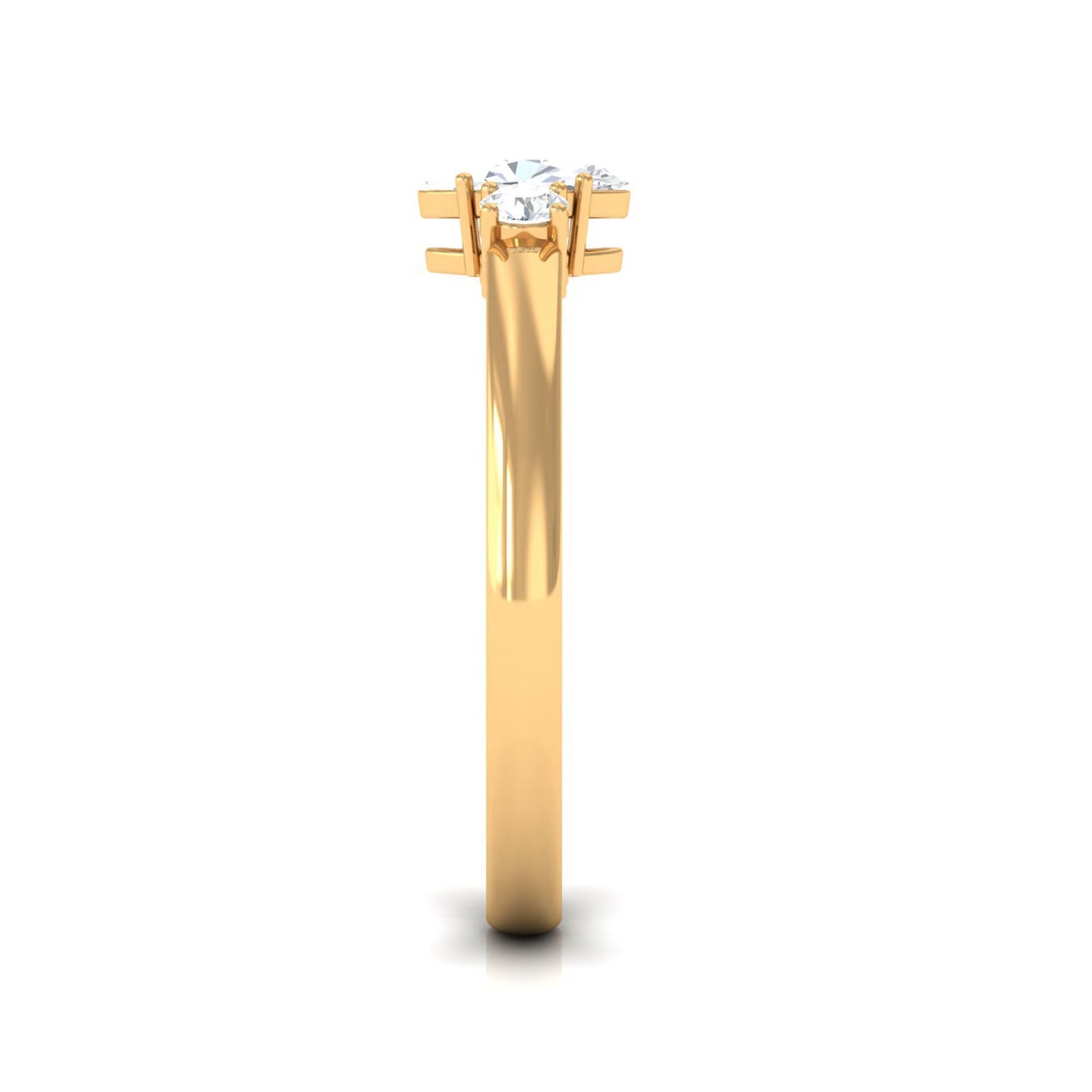 Certified 3 Stone Moissanite Promise Ring for Her