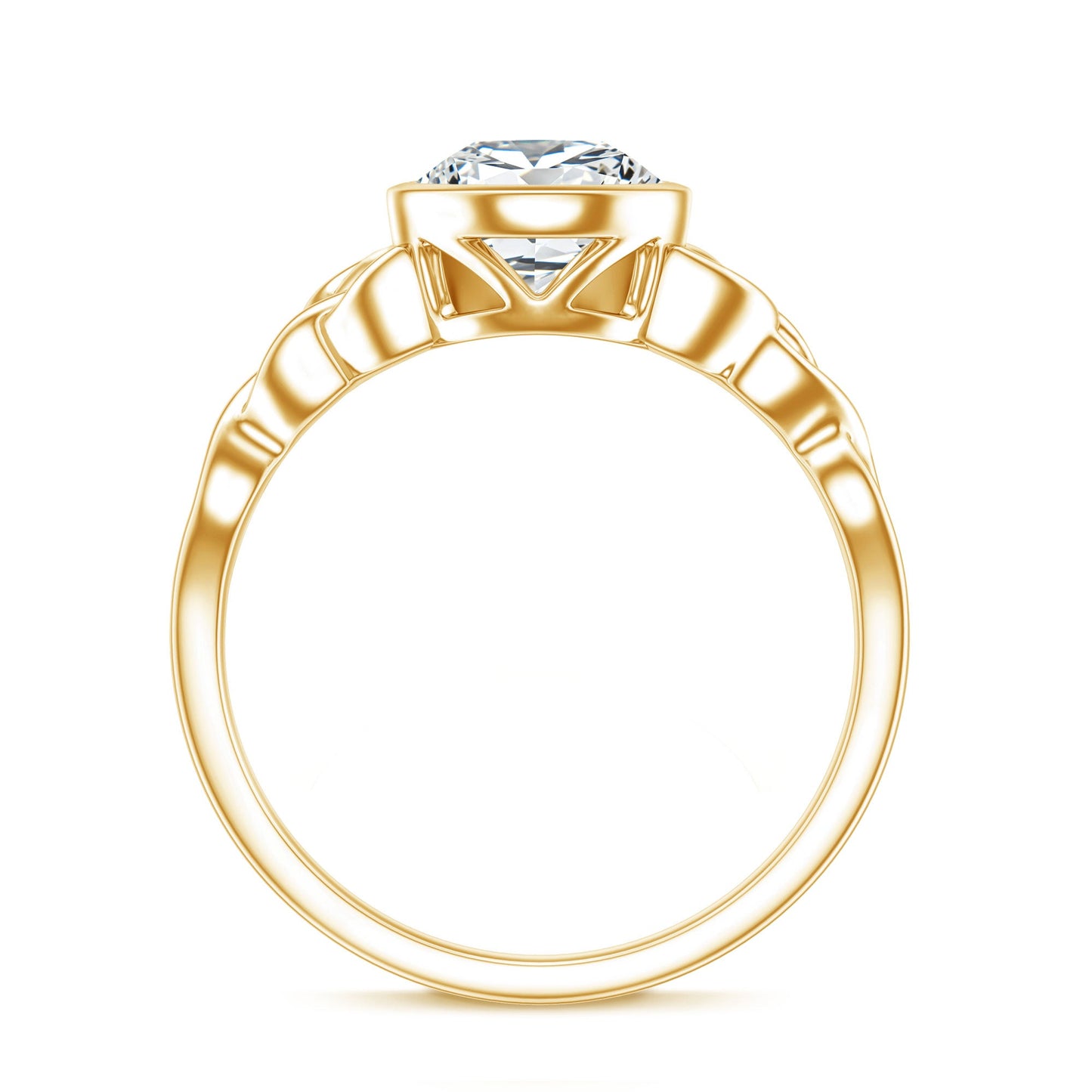 2.2 Carat Pear Shape Moissanite Celtic Knot Engagement Ring