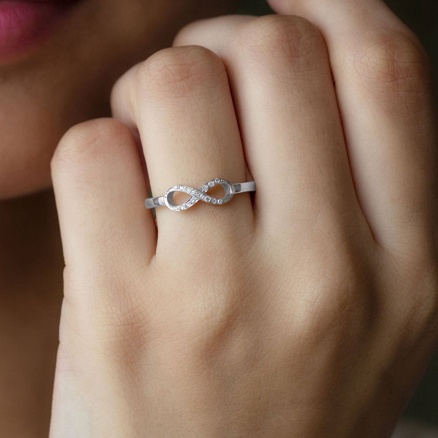 Certified Real Diamond Infinity Promise Ring