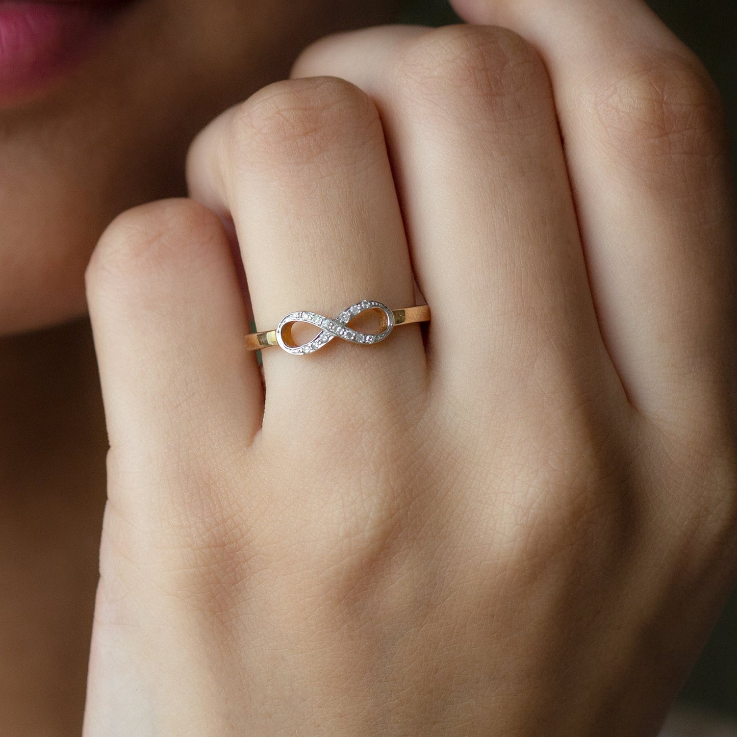 Certified Real Diamond Infinity Promise Ring