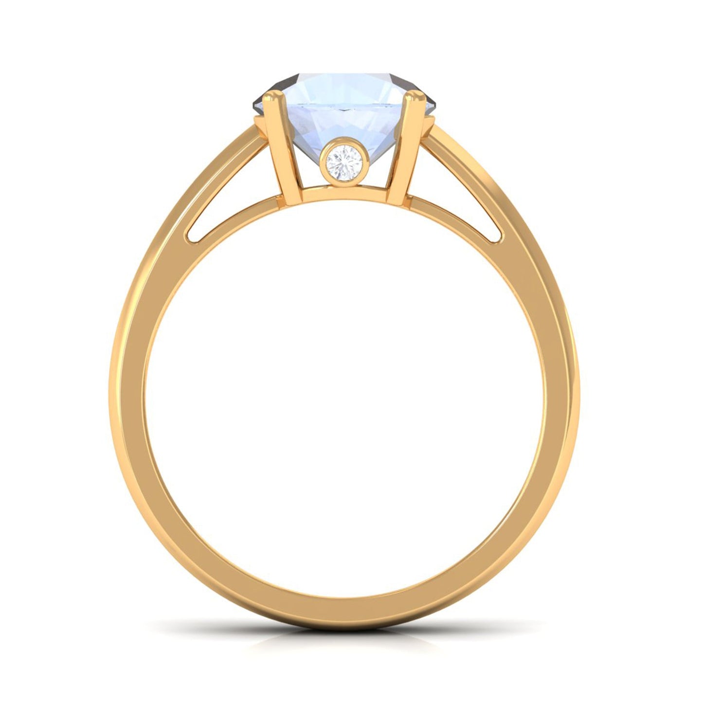 1 Ctw Round Moonstone Solitaire Engagement Ring