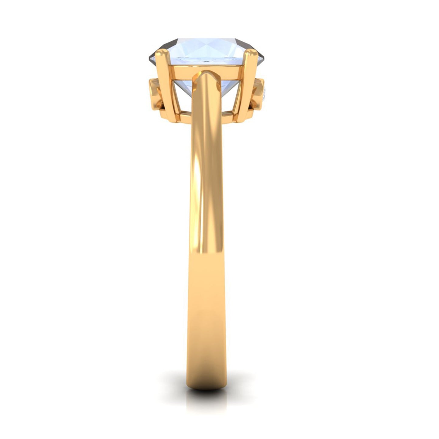1 Ctw Round Moonstone Solitaire Engagement Ring