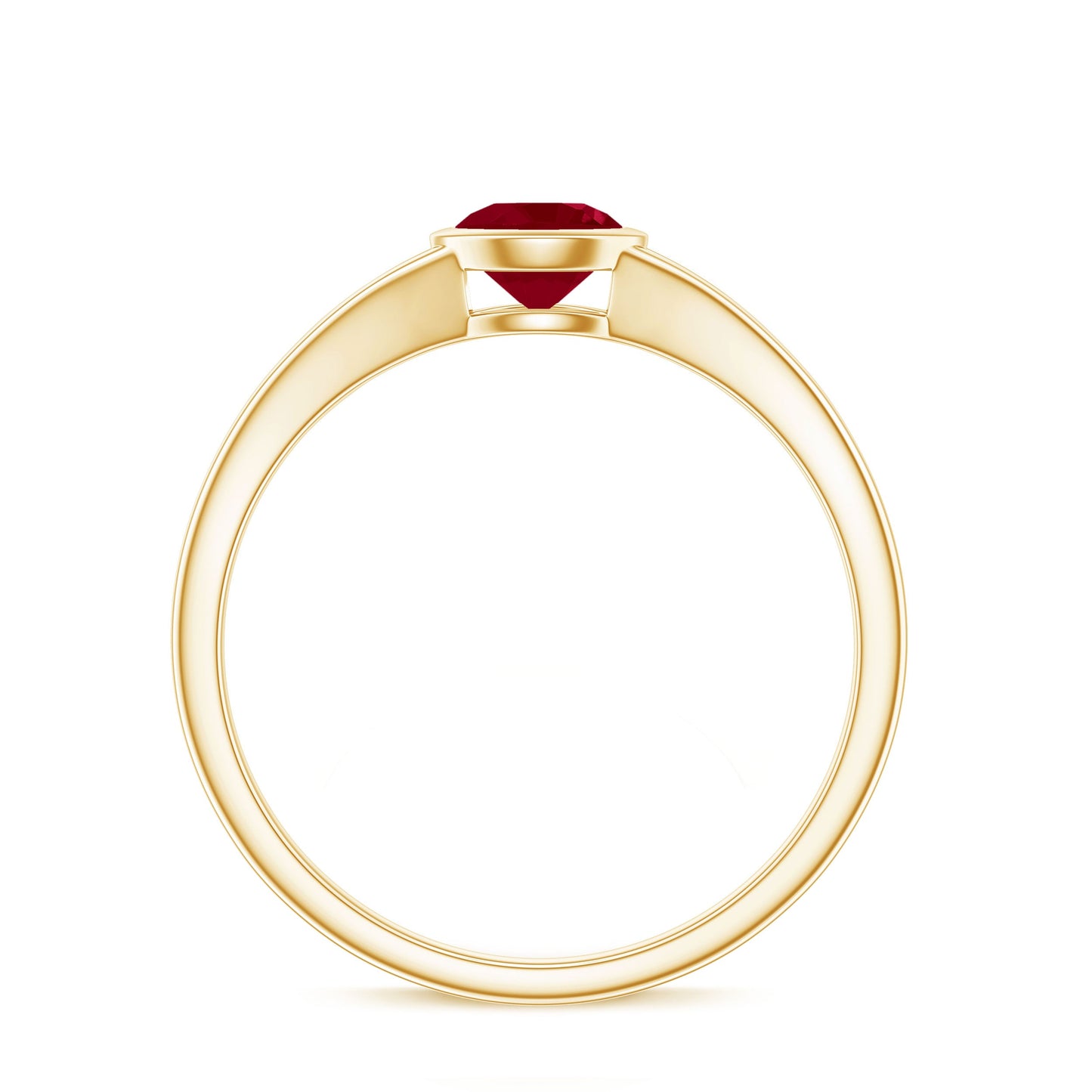 Natural 0.6 Carat Ruby Promise Ring with Split Shank