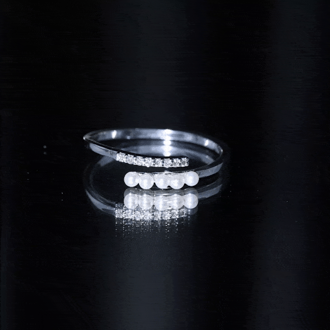 Cultured Freshwater Pearl Diamond Wrap Ring for Women