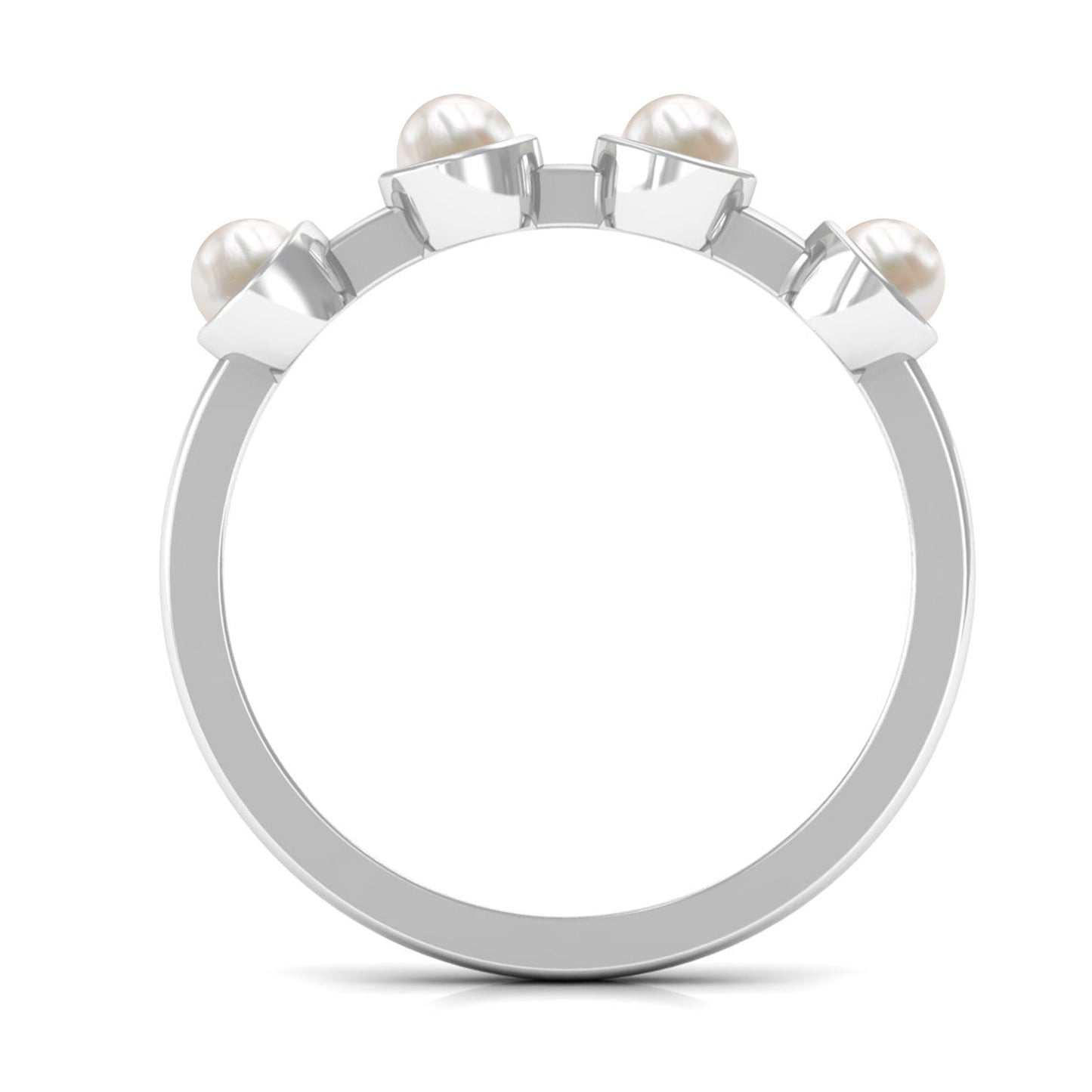 Cultured Freshwater Pearl Promise Ring for Women