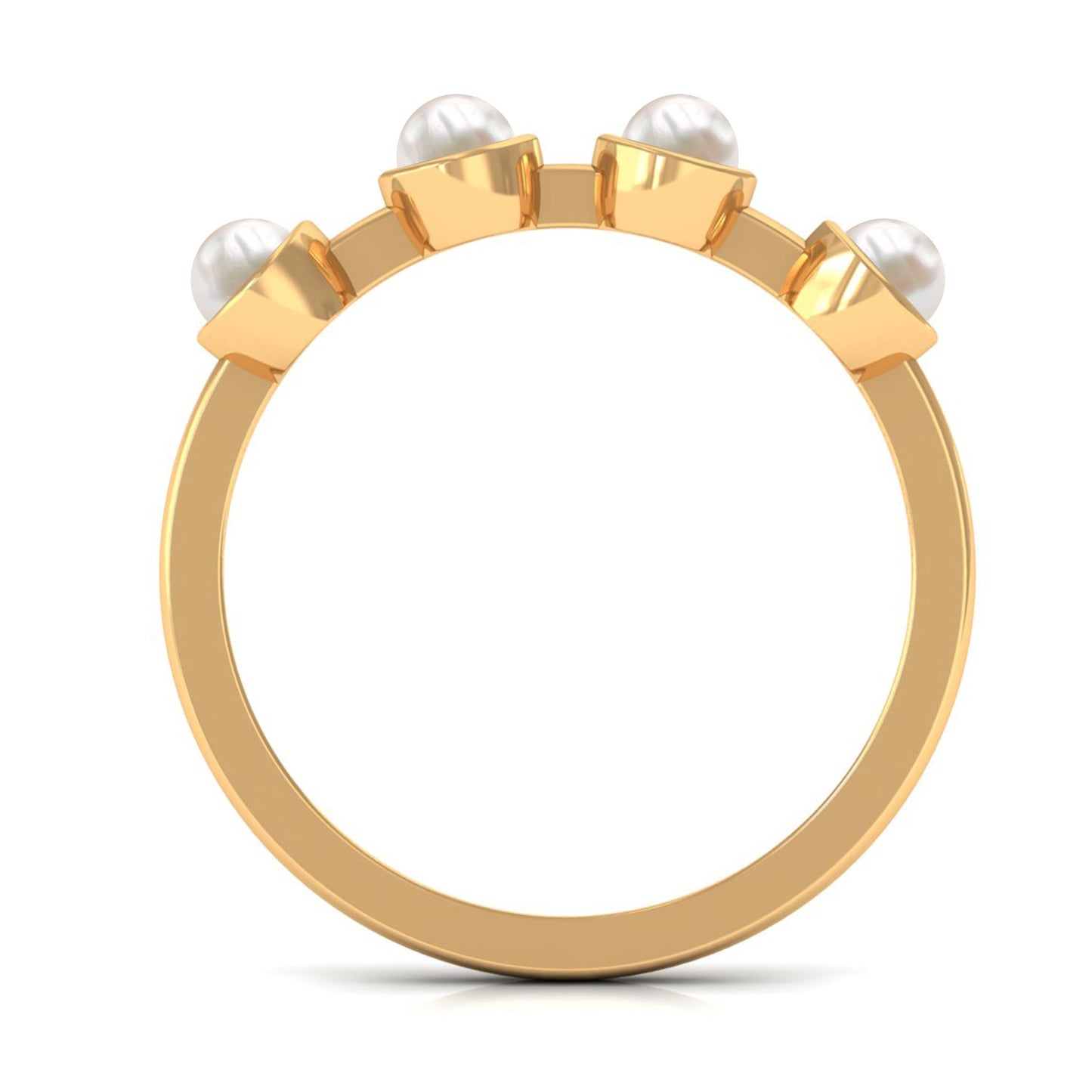 Cultured Freshwater Pearl Promise Ring for Women