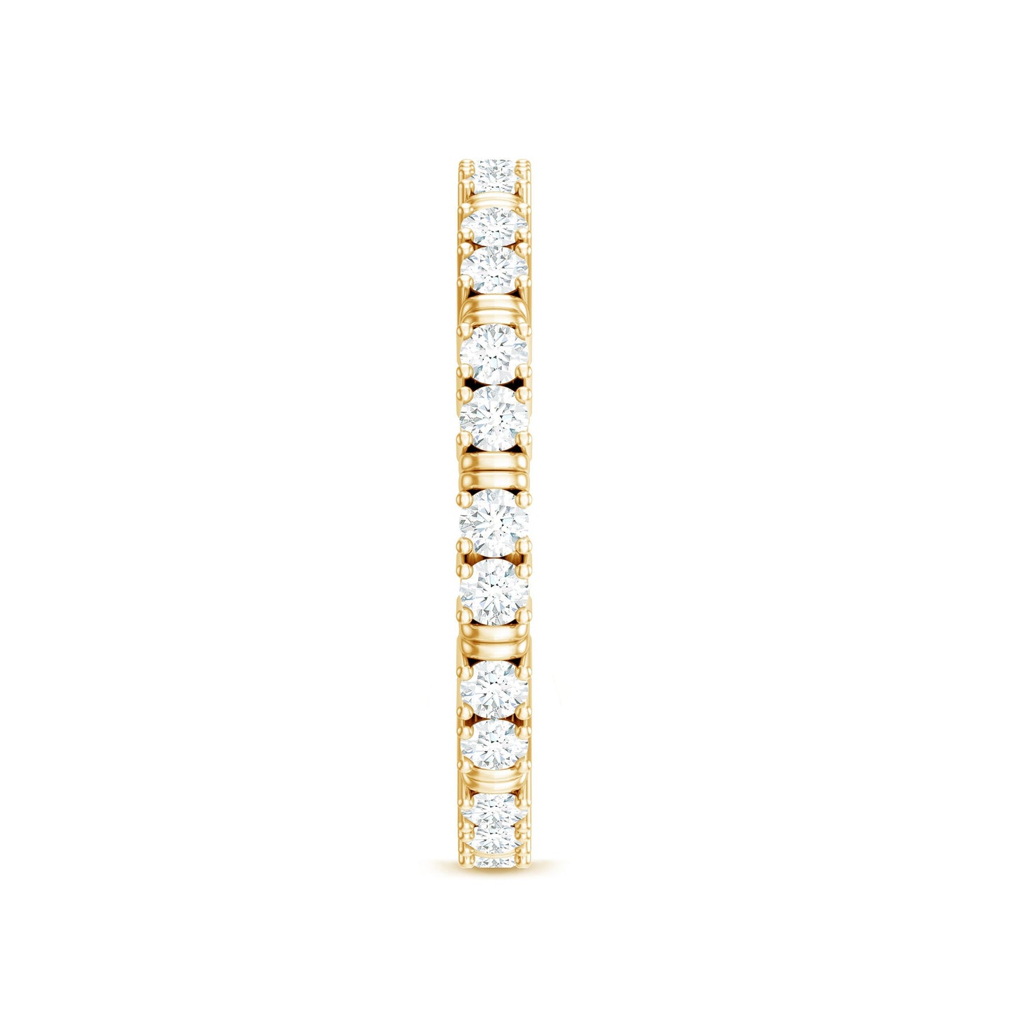 Certified Moissanite Stackable Eternity Band Ring for Her