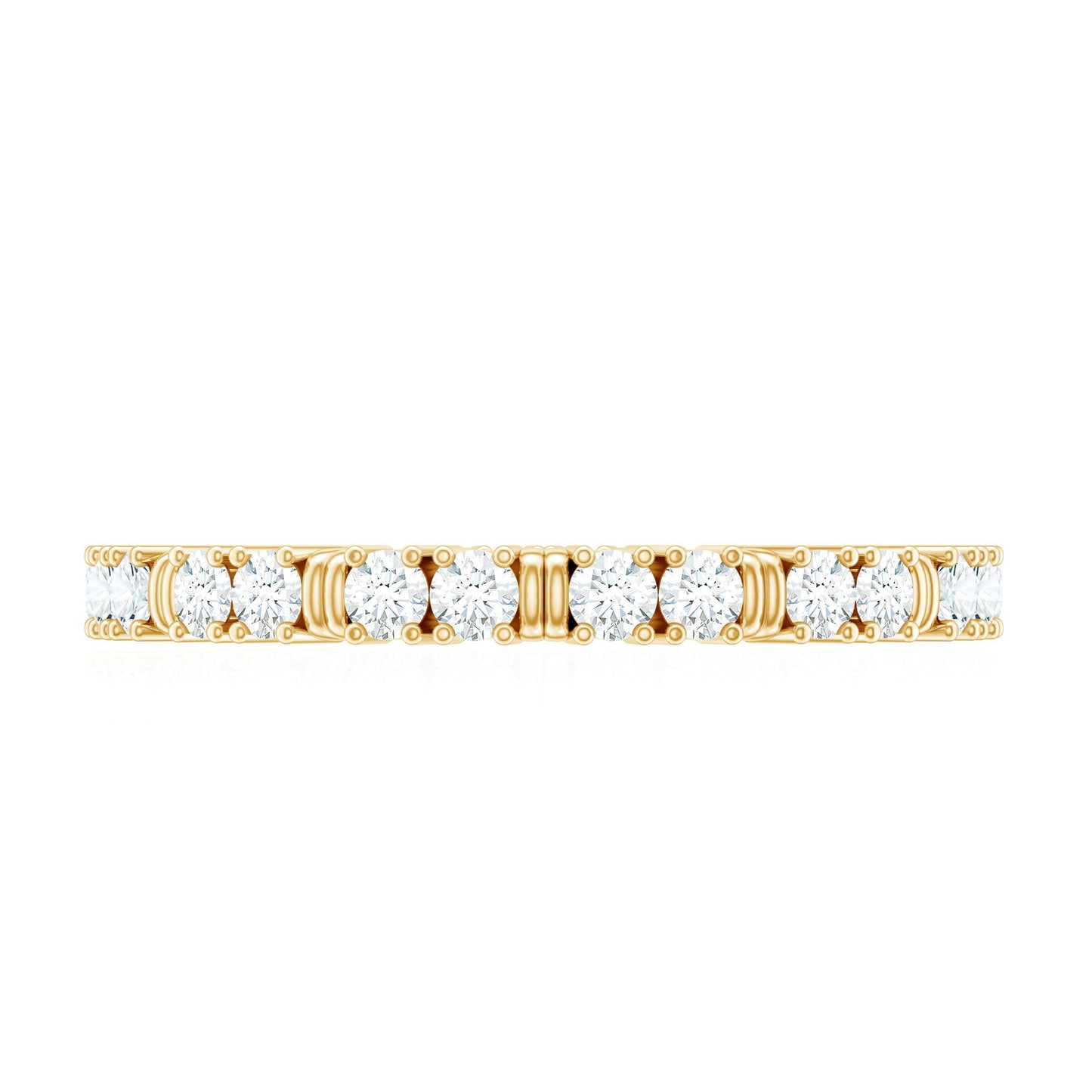 Certified Moissanite Stackable Eternity Band Ring for Her