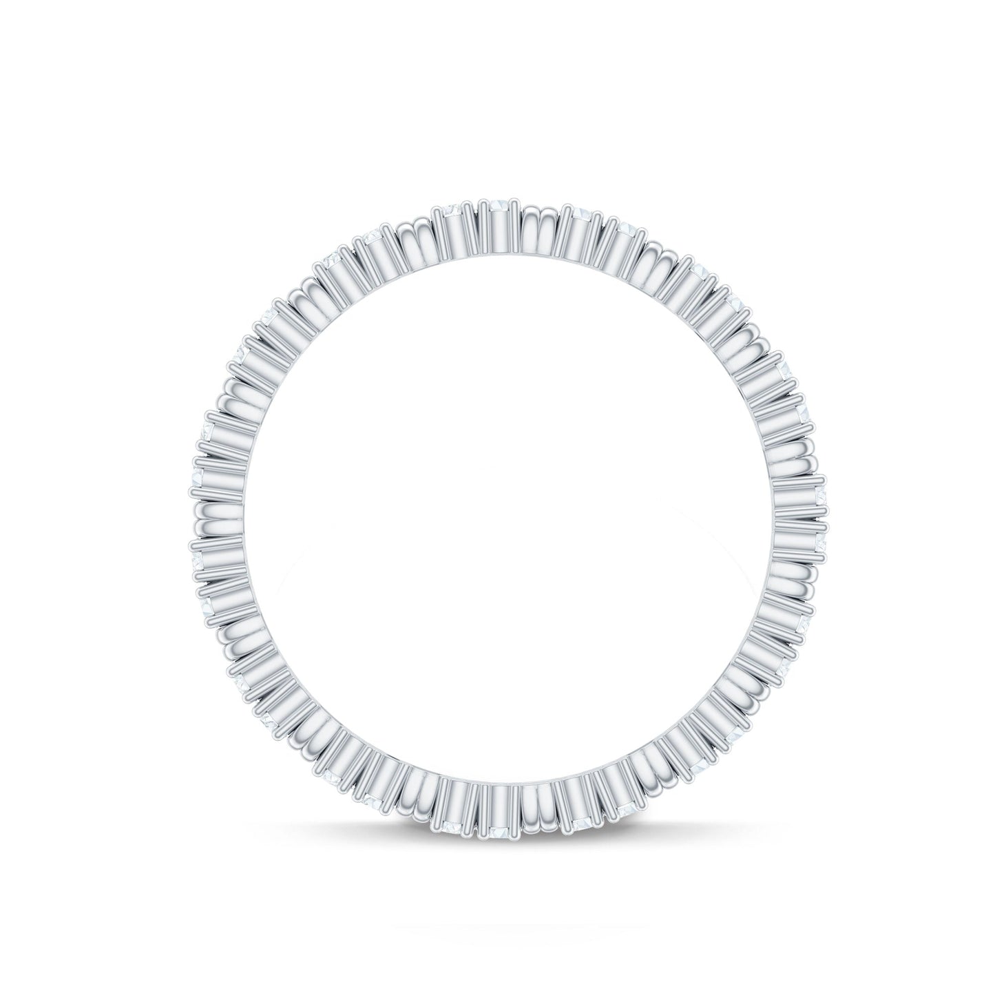 Minimalist Stackable Eternity Ring with Moissanite