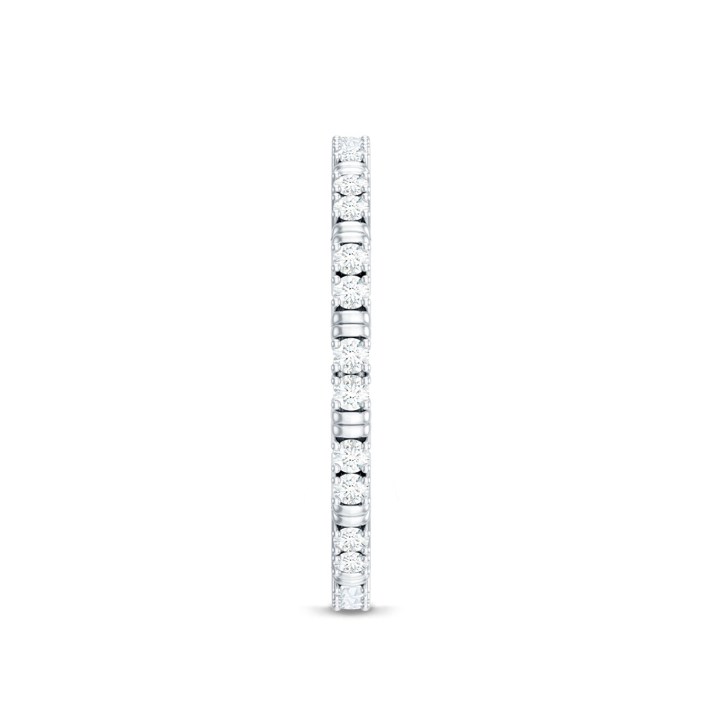 Minimalist Stackable Eternity Ring with Moissanite