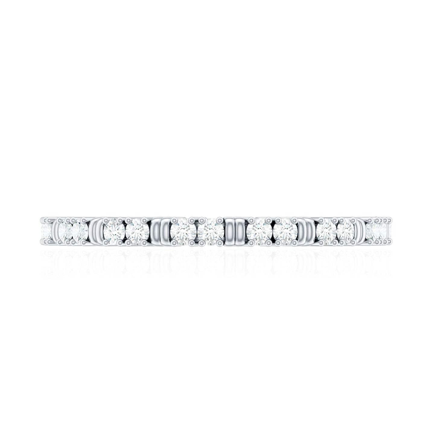 Minimalist Stackable Eternity Ring with Moissanite