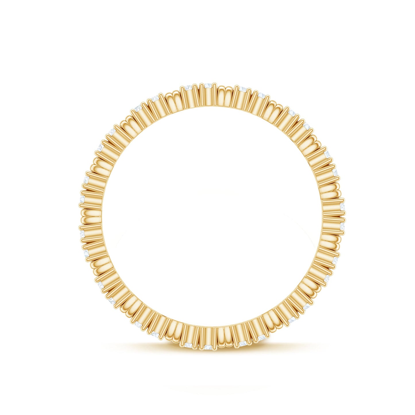 Minimalist Stackable Eternity Ring with Moissanite