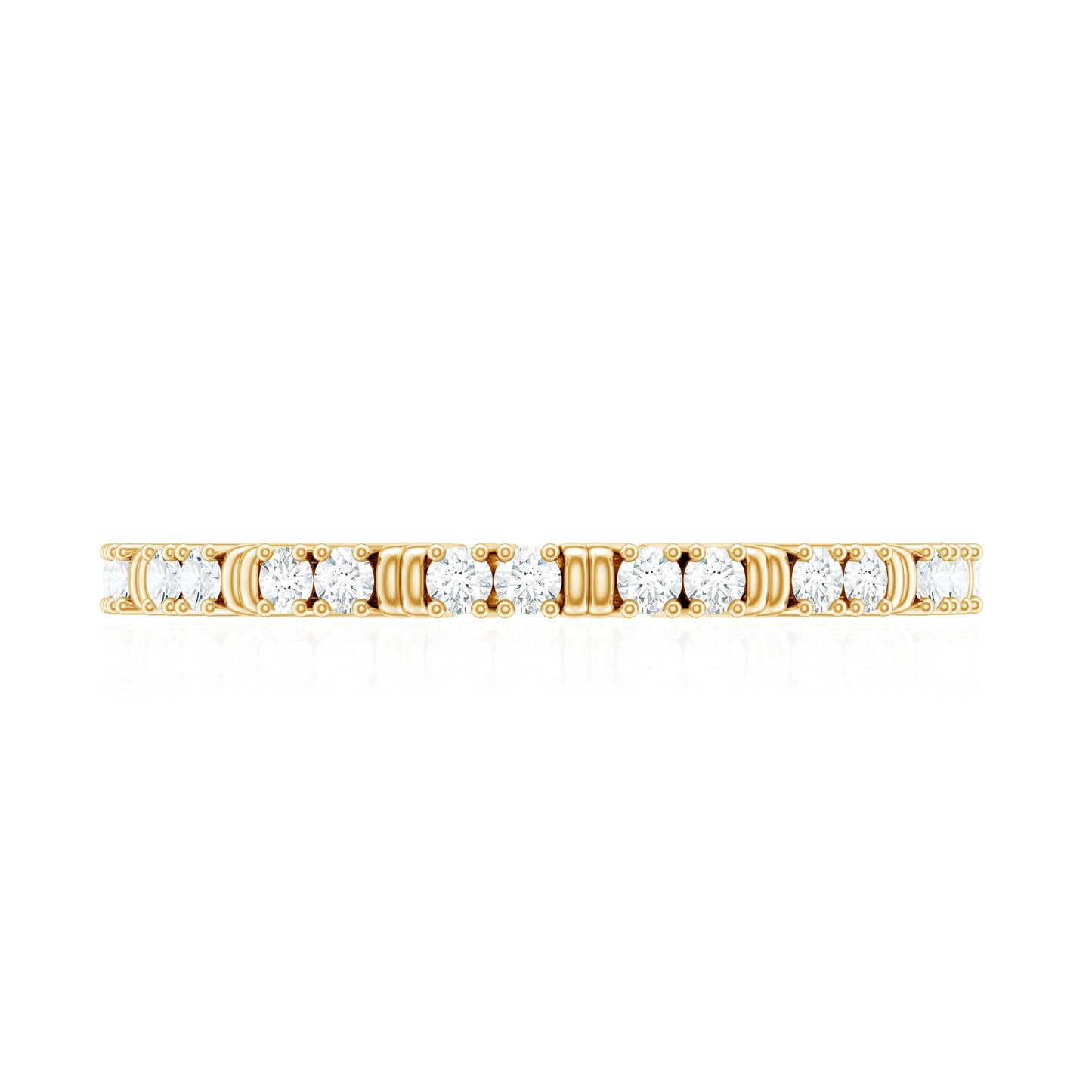 Minimalist Stackable Eternity Ring with Moissanite