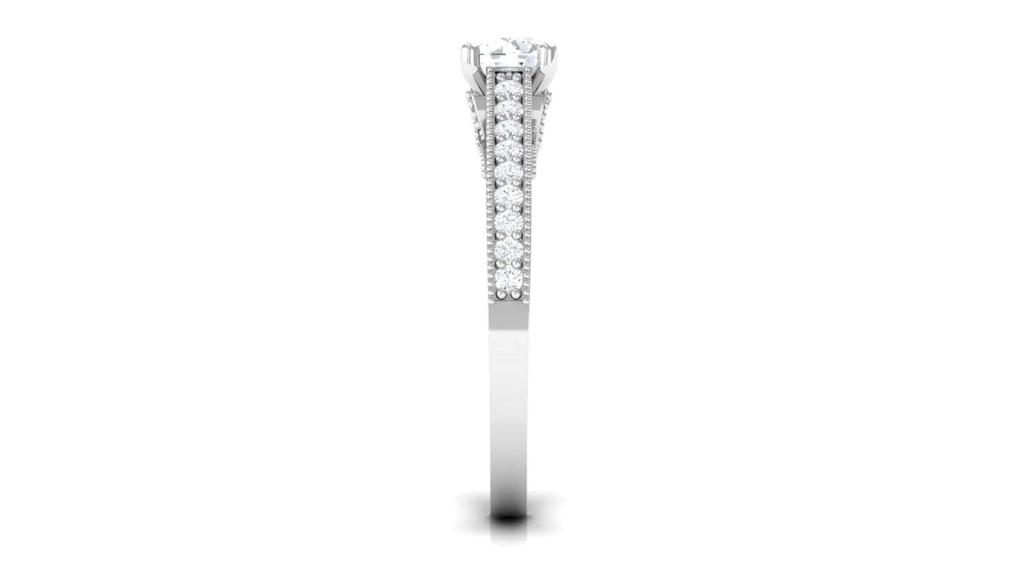 Natural Diamond Promise Ring with Hidden Heart