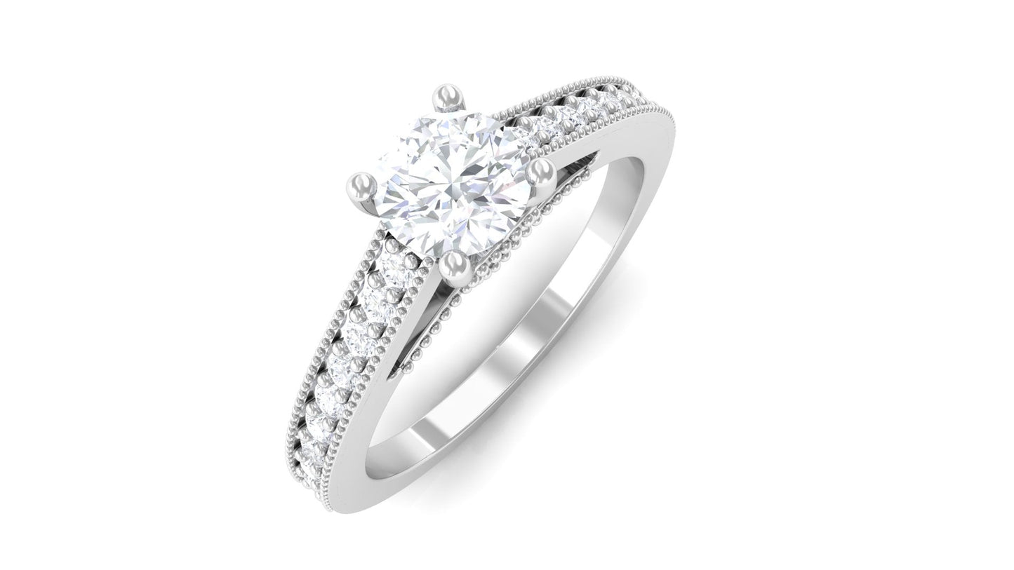 Natural Diamond Promise Ring with Hidden Heart