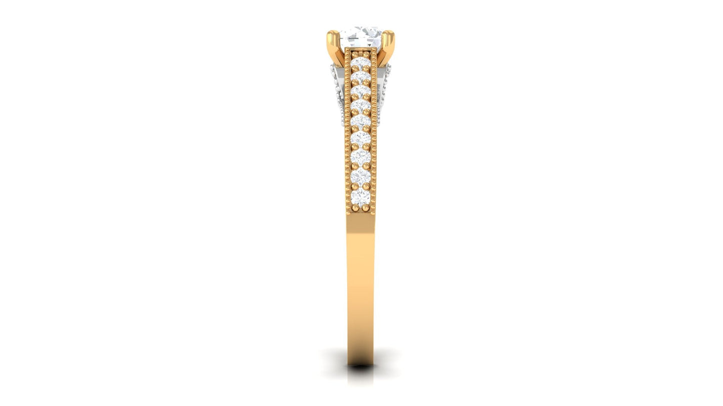 Natural Diamond Promise Ring with Hidden Heart