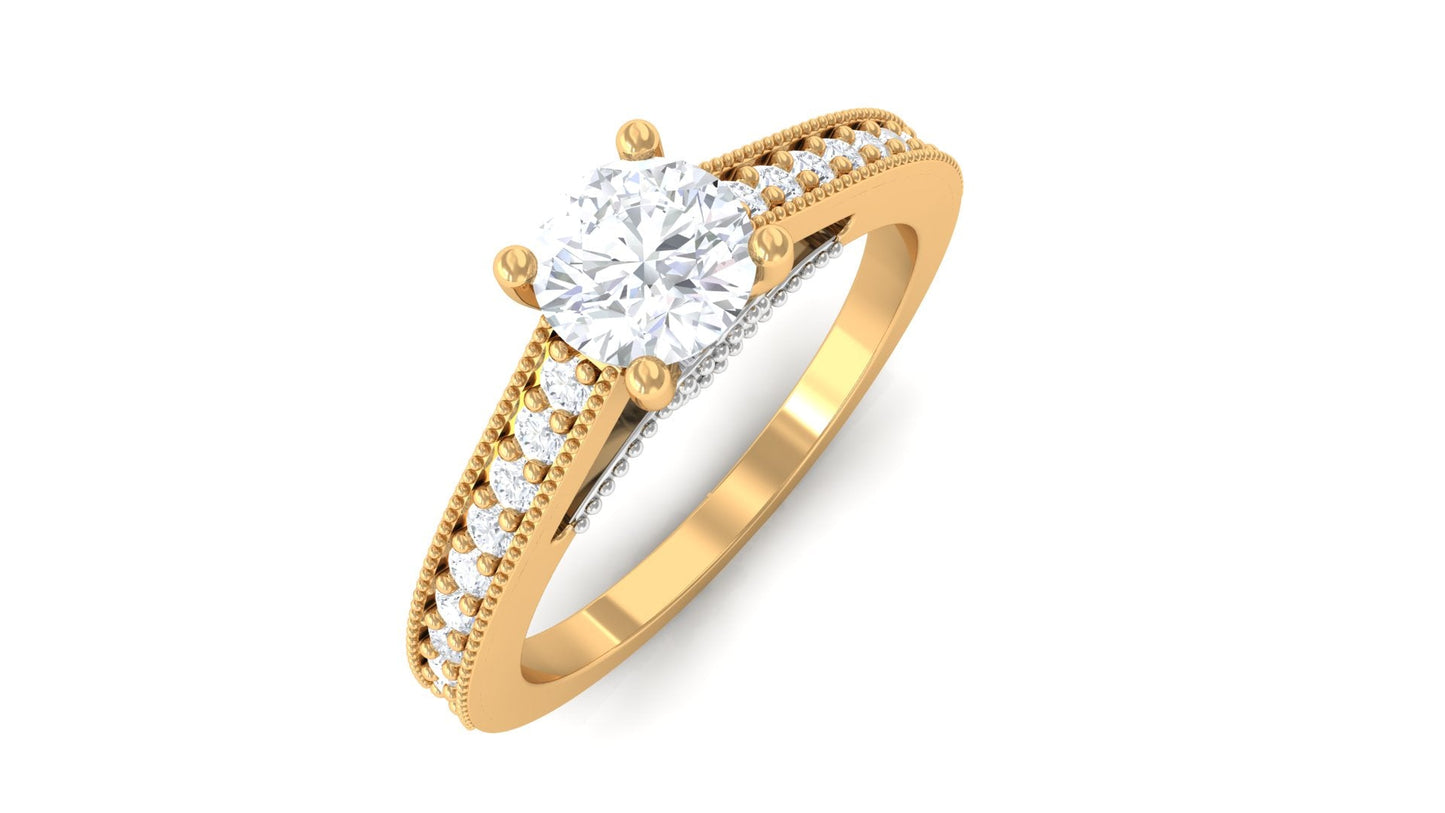 Natural Diamond Promise Ring with Hidden Heart