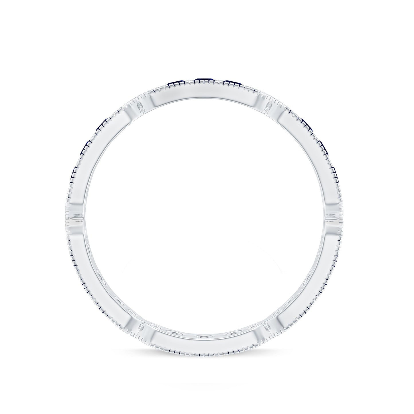 Real Blue Sapphire Eternity Ring for Women
