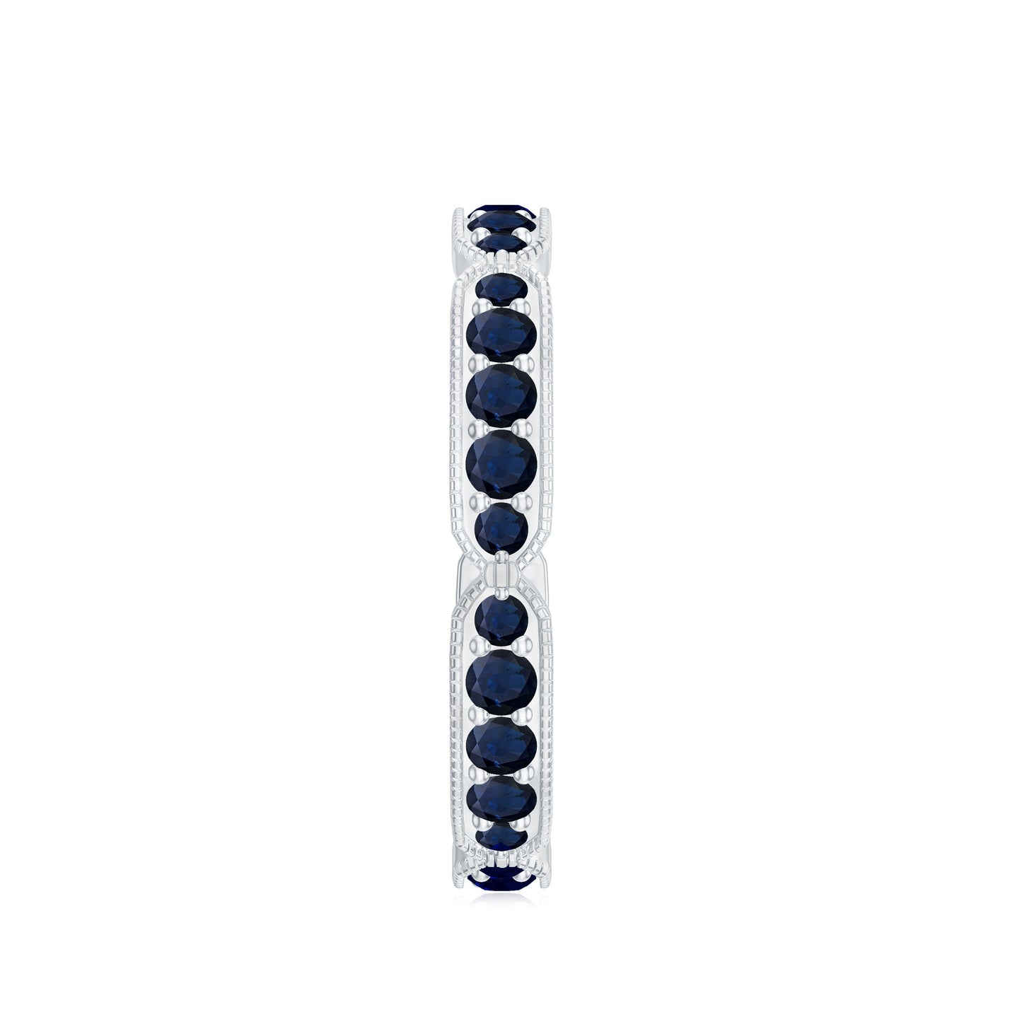 Real Blue Sapphire Eternity Ring for Women