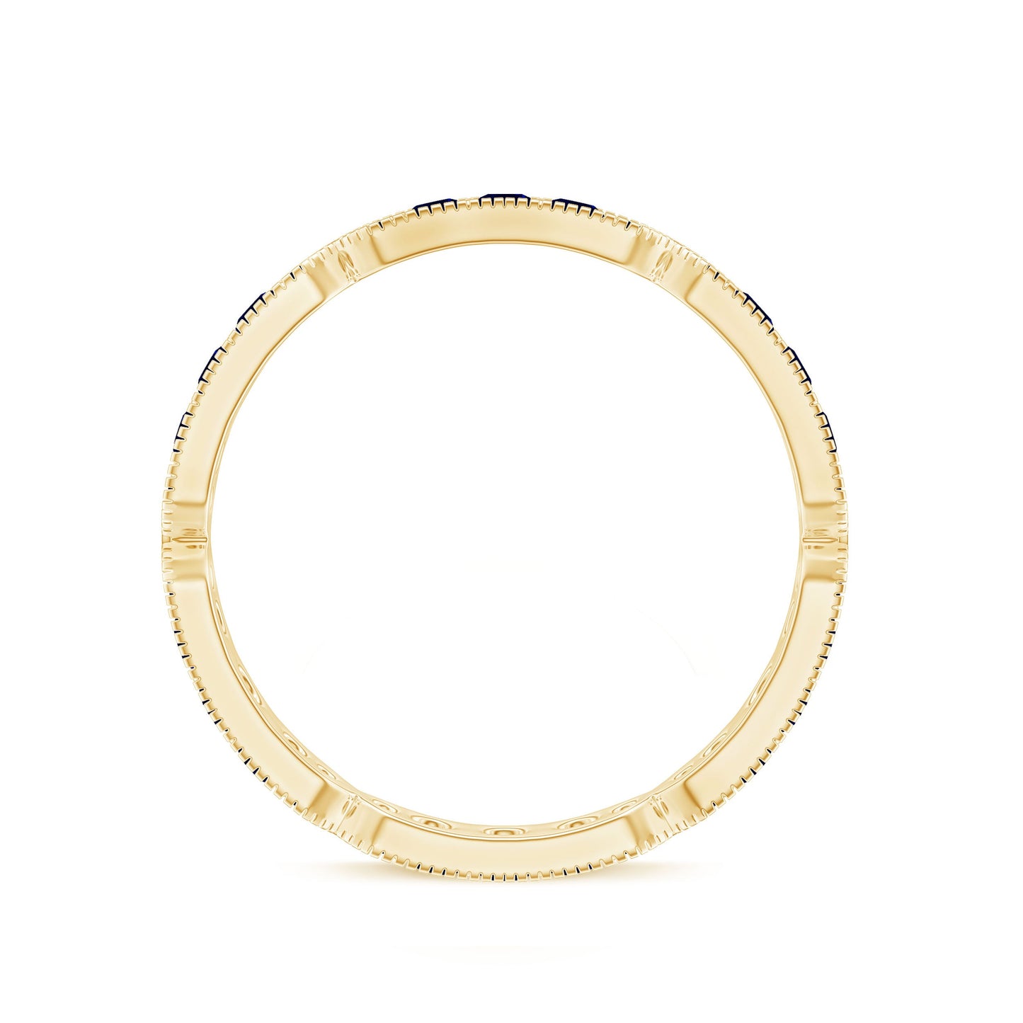 Real Blue Sapphire Eternity Ring for Women