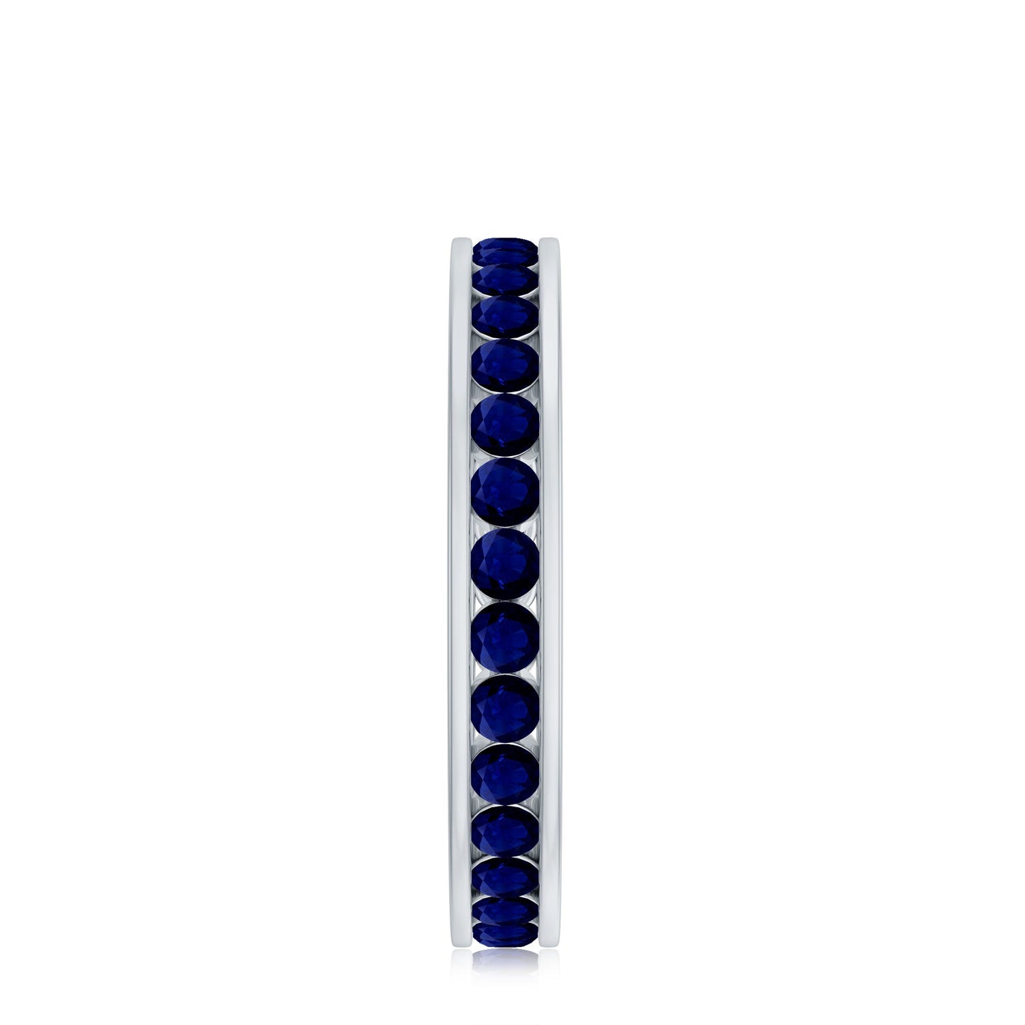 Natural Blue Sapphire Eternity Stackable Ring for Women
