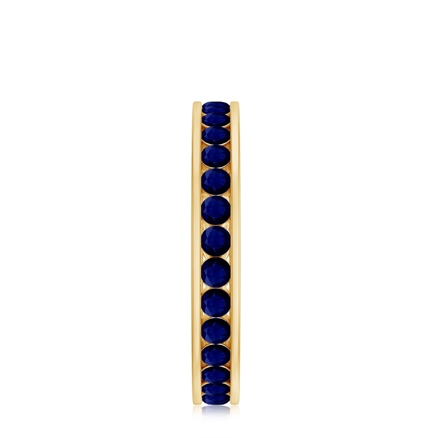Natural Blue Sapphire Eternity Stackable Ring for Women