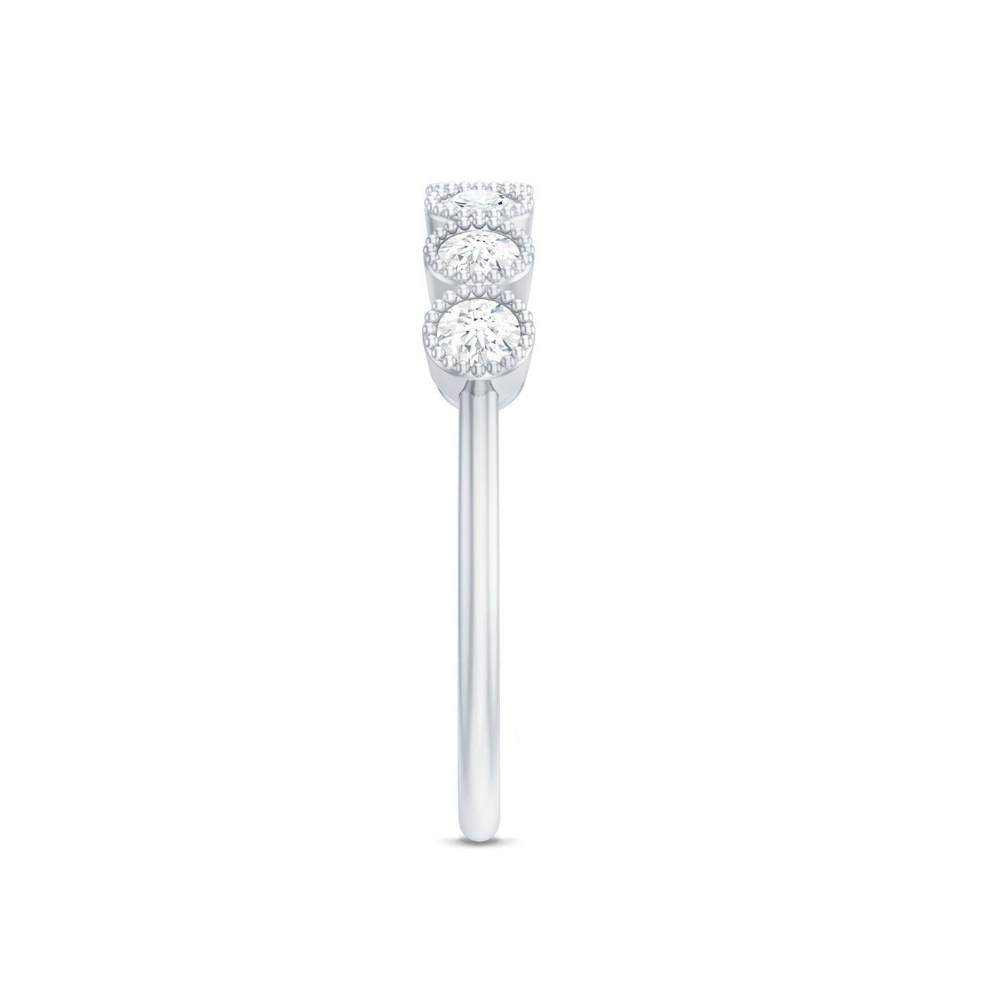 Certified Diamond Anniversary Band in Bezel Setting