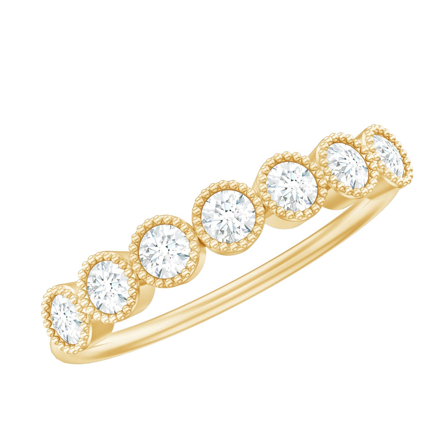Certified Diamond Anniversary Band in Bezel Setting