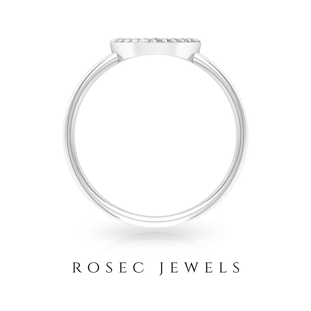 Certified Real Diamond Heart Promise Ring for Engagement