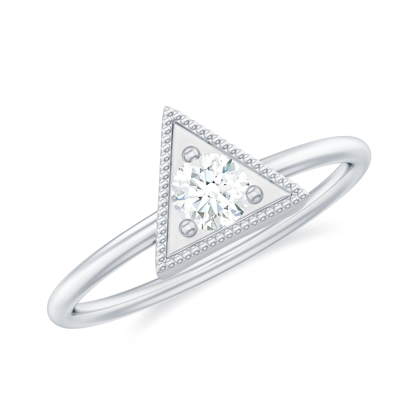 Natural Diamond Dainty Triangle Promise Ring