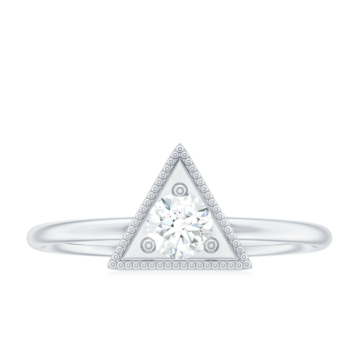 Natural Diamond Dainty Triangle Promise Ring