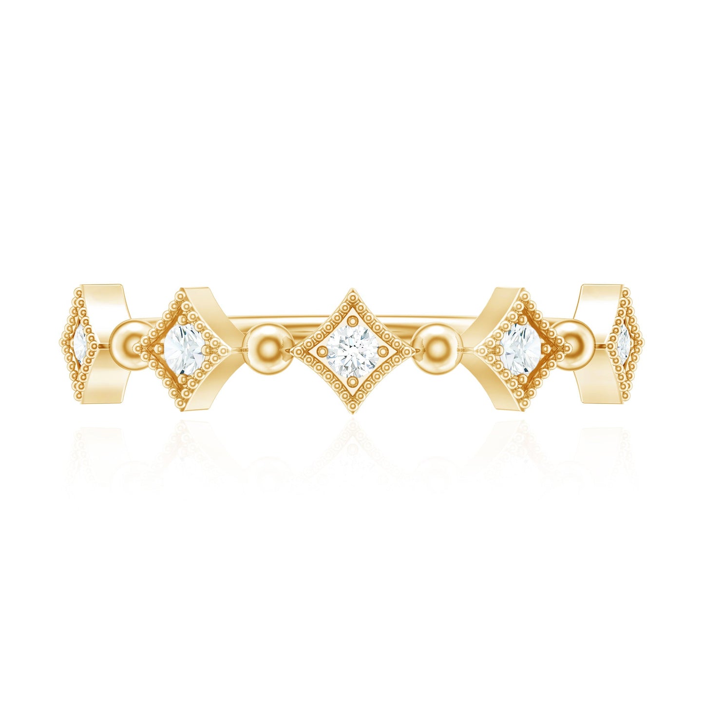 Certified 5 Stone Diamond Dainty Ring