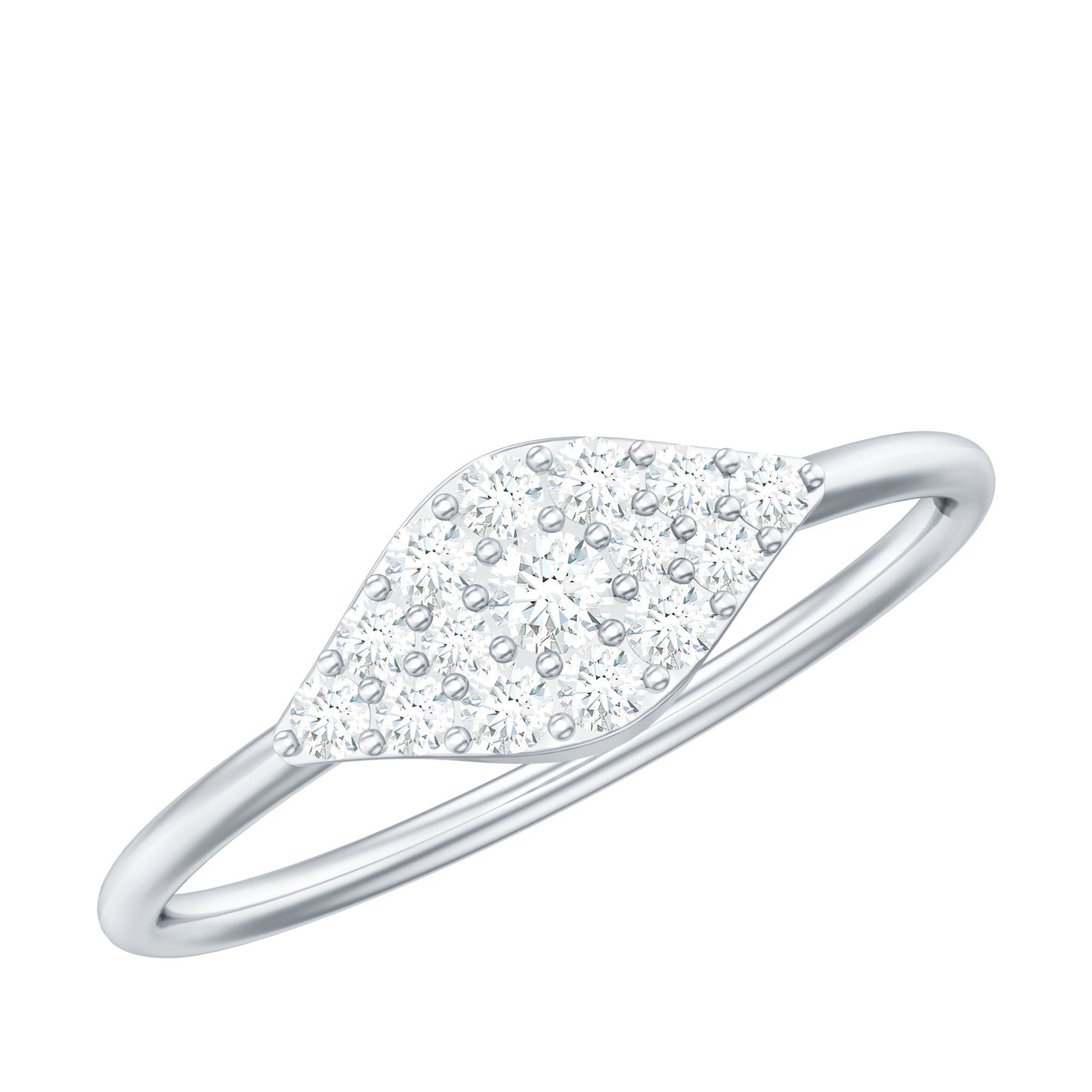 Certified Diamond Cluster Ring in Illusion Setting