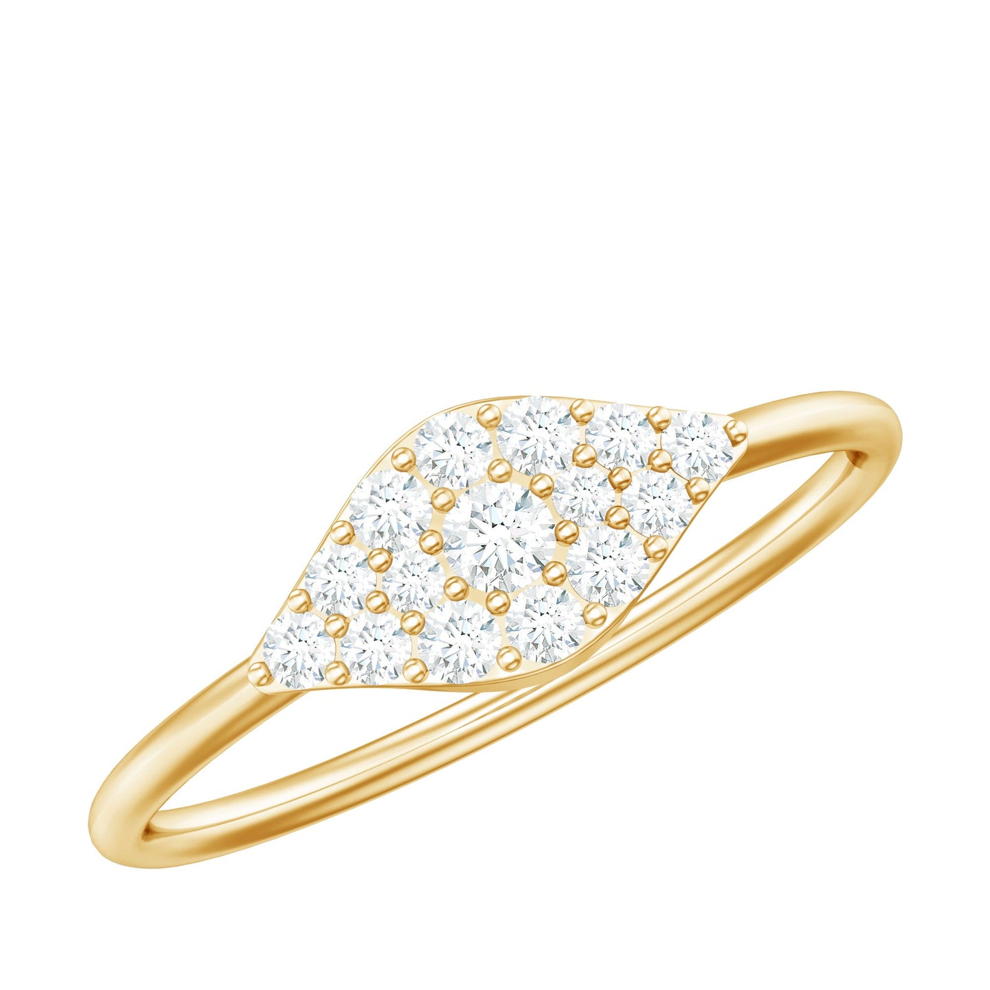 Certified Diamond Cluster Ring in Illusion Setting