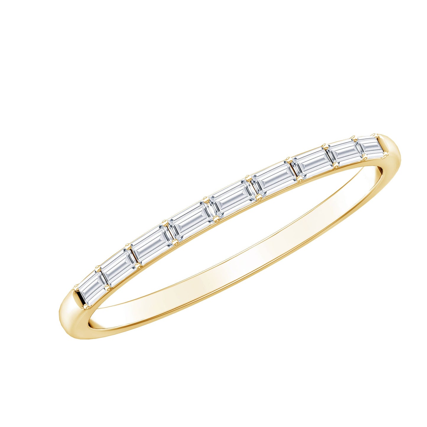 Baguette Diamond East West Stackable Ring