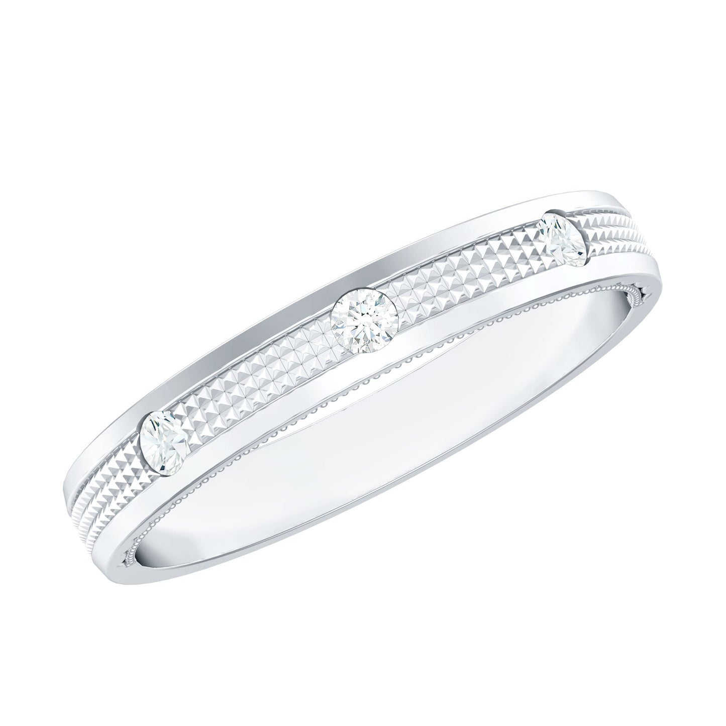 Certified Diamond Band Ring in Flush Setting