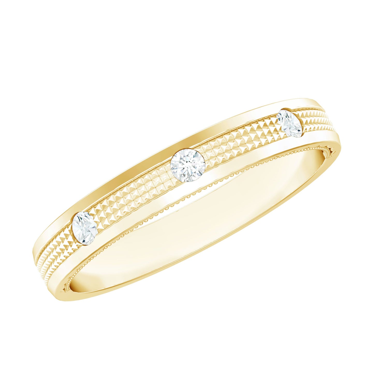 Certified Diamond Band Ring in Flush Setting