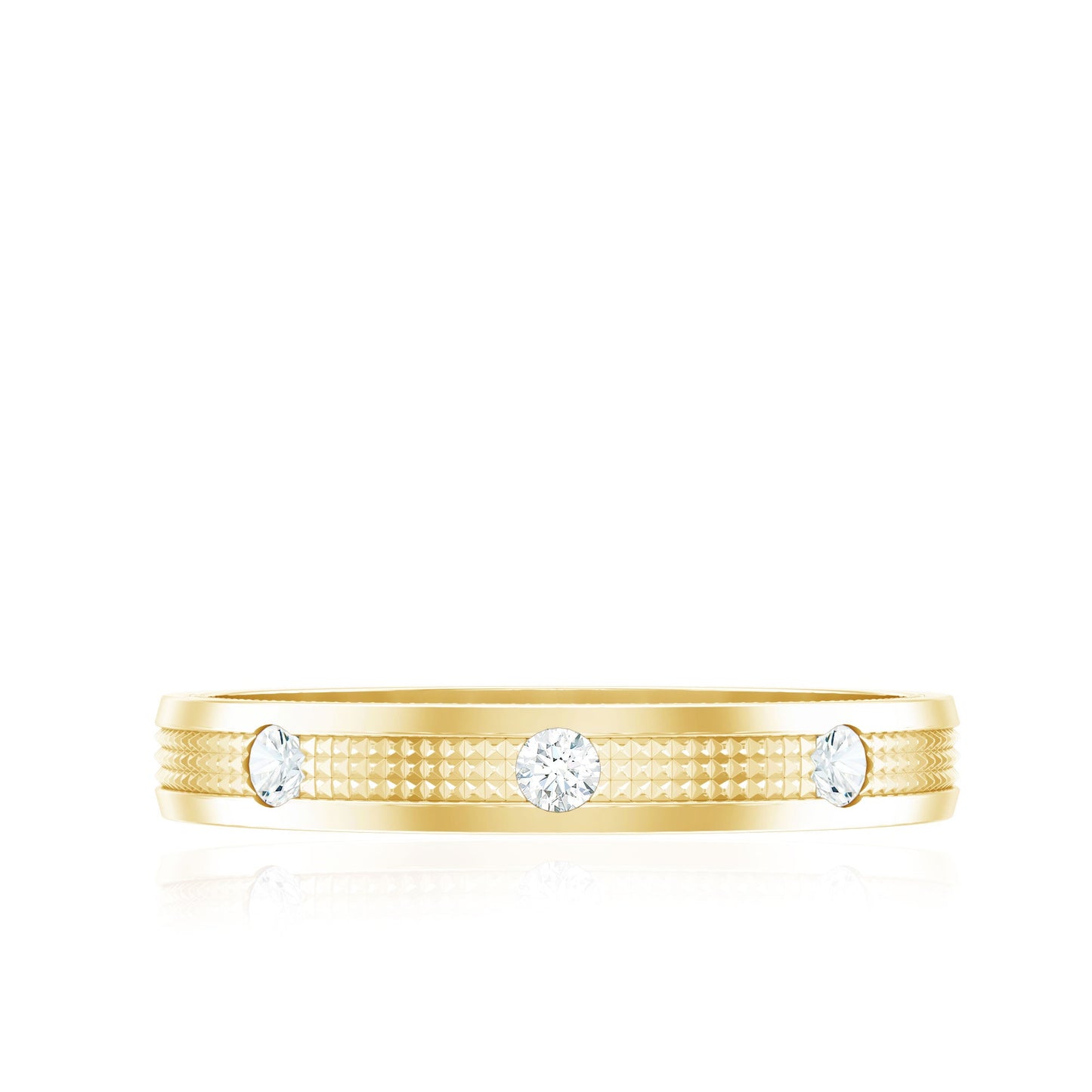 Certified Diamond Band Ring in Flush Setting