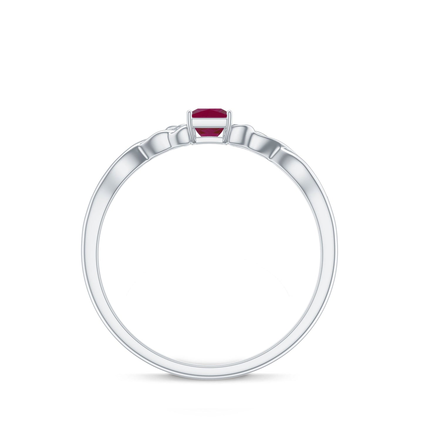Natural Princess Cut Ruby Irish Promise Ping