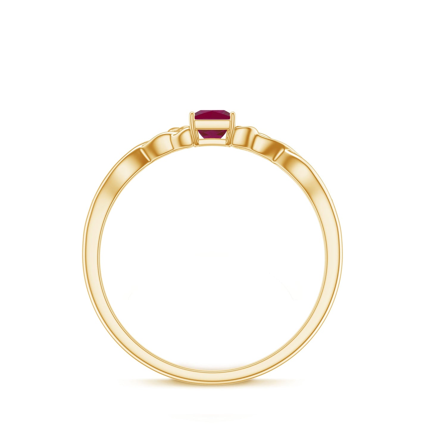 Natural Princess Cut Ruby Irish Promise Ping