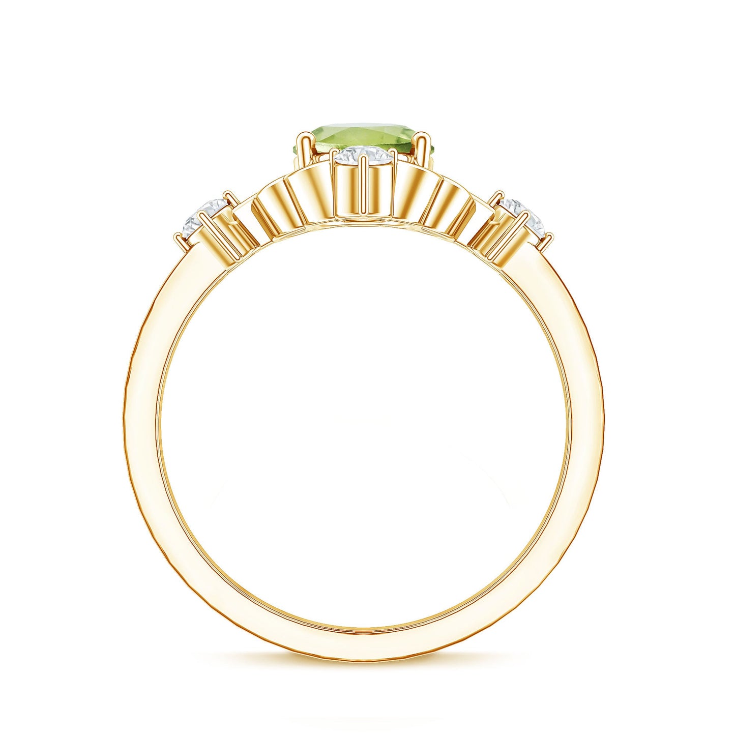 Oval Moonstone Cocktail Ring with Diamond