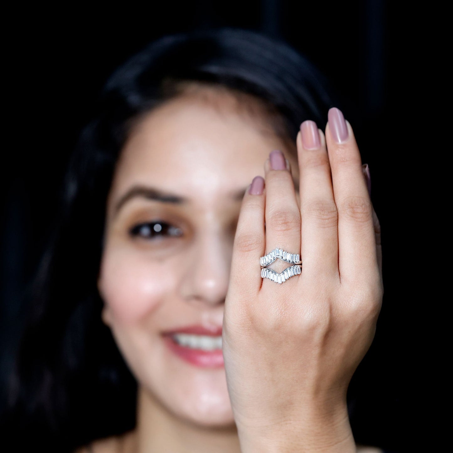 Baguette Cut Moissanite Engagement Ring Enhancer